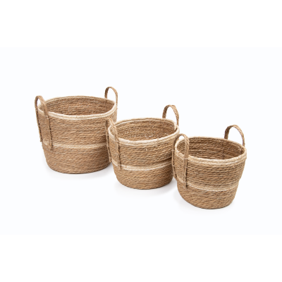 CANASTO HOJA DE MAIZ + HIERBA