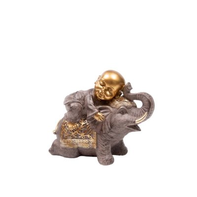 FIGURA BUDA CON ELEFAN 29CM
